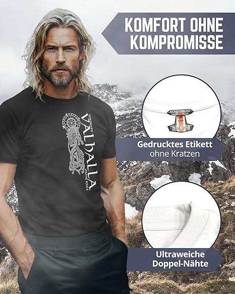 NORDGARD T Shirt Valhallas Wolf