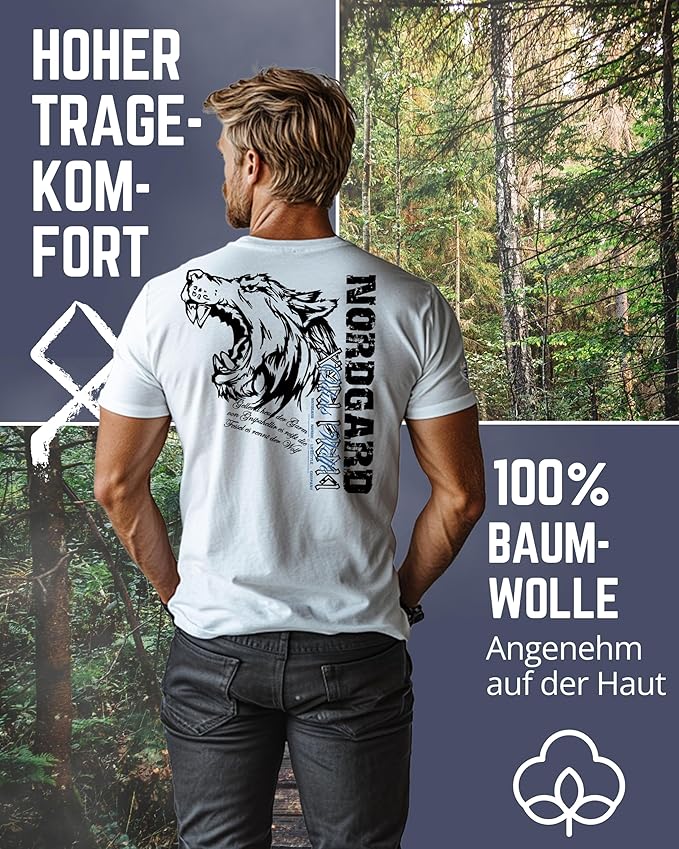 NORDGARD T Shirt Odins Wölfe