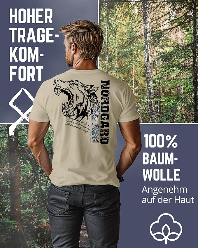 NORDGARD T Shirt Odins Wölfe