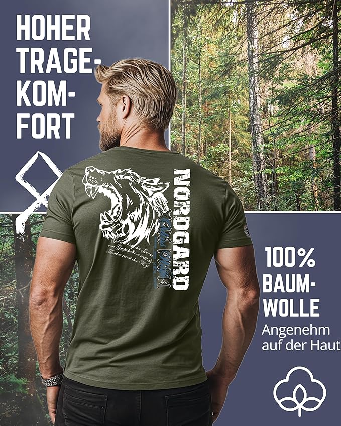 NORDGARD T Shirt Odins Wölfe
